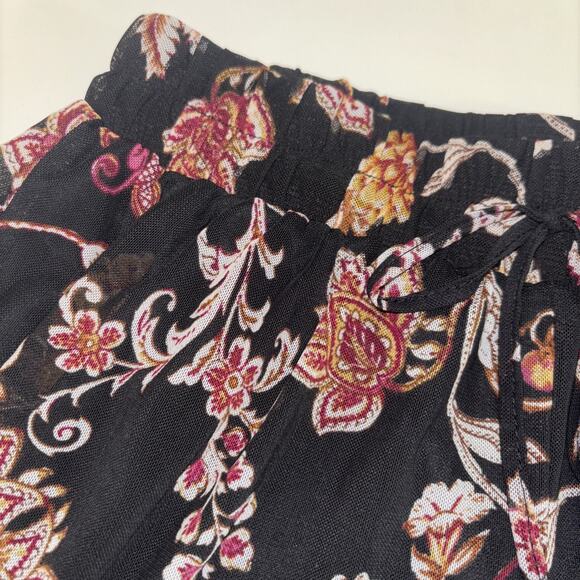 Women’s Shorts Sz M Mesh Paisley Indie Boho Lined folk Concert‎ Whimsigoth Emo - Picture 2 of 8